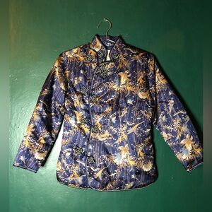 100% silk Peony coat